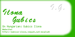 ilona gubics business card